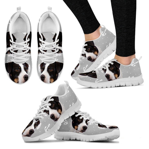 DANISH SWEDISH FARMDOG Dog Print (Black/White) Running Shoes For Women-Free Shipping-Paww-Printz-Merchandise