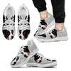 DANISH SWEDISH FARMDOG Dog Print (Black/White) Running Shoes For Men-Free Shipping Limited Edition-Paww-Printz-Merchandise