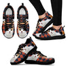 Japanese Bobtail Cat Print (White/Black) Running Shoes For Women-Free Shipping-Paww-Printz-Merchandise