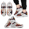 Japanese Bobtail Cat Print (White/Black) Running Shoes For Men-Free Shipping-Paww-Printz-Merchandise