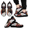 Japanese Bobtail Cat Print (White/Black) Running Shoes For Men-Free Shipping-Paww-Printz-Merchandise