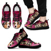 Miniature American Shepherd (Herding dog) Print Sneakers For Men(White/Black)- Free Shipping-Paww-Printz-Merchandise