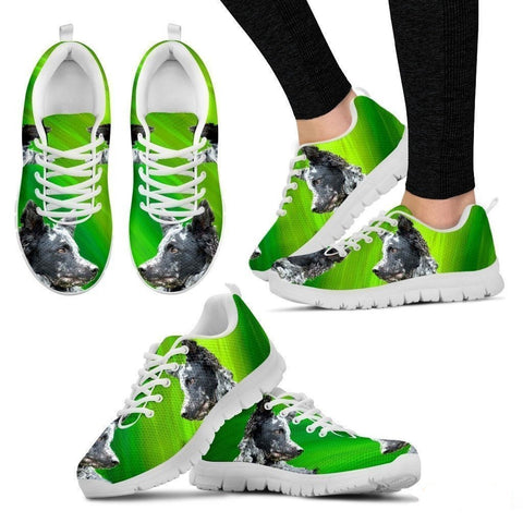 Mudi Dog Print (Black/White) Running Shoes For Women-Free Shipping-Paww-Printz-Merchandise