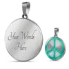 Glowing Peace Sign Print Luxury Necklace-Free Shipping
