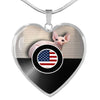 Sphynx Cat Print Heart Pendant Luxury Necklace-Free Shipping