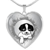Cute Pet Art Print Heart Pendant Luxury Necklace