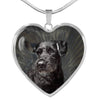 Bouvier des Flandres Print Heart Pendant Luxury Necklace-Free Shipping