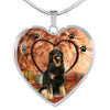 Hovawart Print Heart Pendant Luxury Necklace-Free Shipping