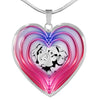Nova Scotia Duck Tolling Retriever Dog Print Heart Charm Necklaces-Free Shipping