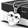 Cute Cat With Glasses Heart Pendant Luxury Necklace-Free Shipping