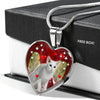 Oriental Shorthair Print Heart Pendant Luxury Necklace-Free Shipping