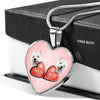 West Highland White Terrier (Westie) Print Heart Charm Luxury Necklace-Free Shipping