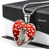 British Shorthair Print Heart Pendant Luxury Necklace-Free Shipping
