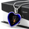 Amazing Rottweiler Dog Print Heart Charm Necklaces-Free Shipping