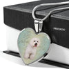 Bichon Frise Dog Heart Pendant Luxury Necklace-Free Shipping