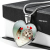 Scottish Fold Print Heart Pendant Luxury Necklace-Free Shipping
