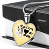 Jack Russell Terrier Print Heart Pendant Luxury Necklace-Free Shipping