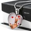 Pharaoh Hound Print Heart Pendant Luxury Necklace-Free Shipping