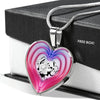 Nova Scotia Duck Tolling Retriever Dog Print Heart Charm Necklaces-Free Shipping