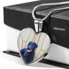 Curly Coated Retriever Print Heart Pendant Luxury Necklace-Free Shipping