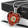Tosa Inu Dog Print Heart Pendant Luxury Necklace-Free Shipping