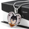 Finnish Lapphund Print Heart Pendant Luxury Necklace-Free Shipping