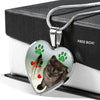 Selkirk Rex Print Heart Pendant Luxury Necklace-Free Shipping