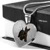 Scottish Terrier Print Heart Pendant Luxury Necklace-Free Shipping