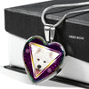 Lovely Samoyed Dog Print Heart Charm Necklaces-Free Shipping