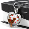 Bengal Cat Print Heart Pendant Luxury Necklace-Free Shipping