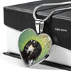 Saluki Dog Print Heart Pendant Luxury Necklace-Free Shipping