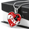 Cute Pets Print Heart Pendant Luxury Necklace