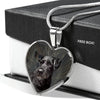 Bouvier des Flandres Print Heart Pendant Luxury Necklace-Free Shipping