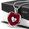 Lovely Burmilla Cat Print Heart Pendant Luxury Necklace-Free Shipping