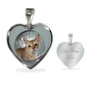 Singapura Cat Print Heart Pendant Luxury Necklace-Free Shipping