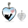 Cat Print Heart Pendant Luxury Necklace-Free Shipping