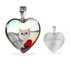 Exotic Shorthair Cat Print Heart Pendant Luxury Necklace-Free Shipping
