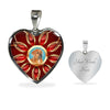 Tosa Inu Dog Print Heart Pendant Luxury Necklace-Free Shipping