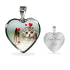 Scottish Fold Print Heart Pendant Luxury Necklace-Free Shipping