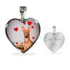 Pharaoh Hound Print Heart Pendant Luxury Necklace-Free Shipping