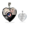 Sphynx Cat Print Heart Pendant Luxury Necklace-Free Shipping