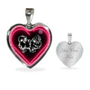 Pekingese Dog Print Heart Charm Necklaces-Free Shipping