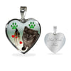 Selkirk Rex Print Heart Pendant Luxury Necklace-Free Shipping