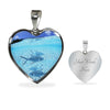 Fish Print Heart Pendant Luxury Necklace-Free Shipping