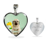 Anatolian Shepherd Dog Print Heart Pendant Luxury Necklace-Free Shipping