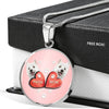 West Highland White Terrier (Westie) Print Circle Charm Luxury Necklace-Free Shipping