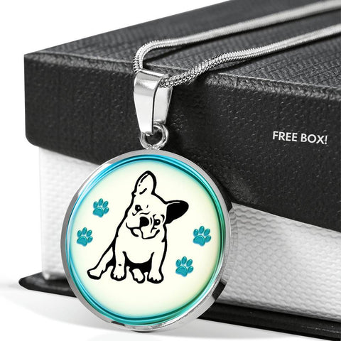 French Bulldog Print Luxury Necklace-Free Shipping