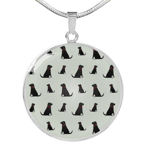 Labrador Retriever Pattern Print Luxury Necklace-Free Shipping