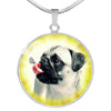 Cute Pug Dog Print Luxury Necklace-Free Shipping