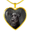 Bouvier des Flandres Print Heart Pendant Luxury Necklace-Free Shipping
